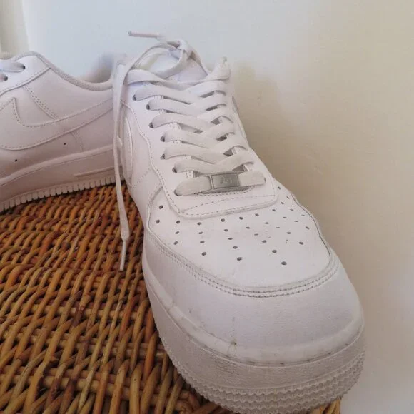 Nike | Size 12 | Mens Triple White Air Force 1 AF1 2020 Sneakers Shoes - Picture 2 of 8